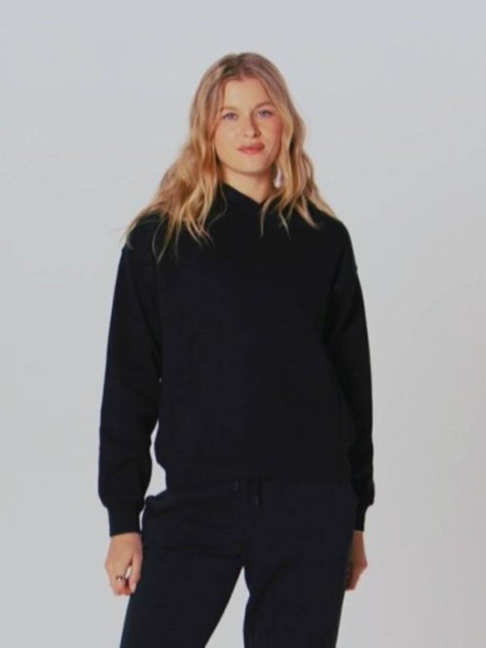 Fabletics Cozy Fleece Black Hoodie Size M